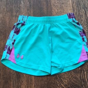 Under Armour teal and purple shorts!